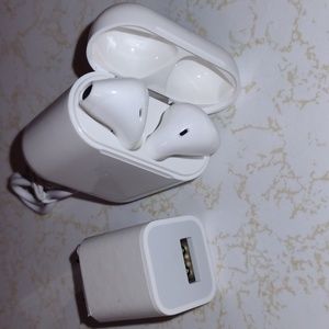 New, never used, Airbuds and plug
